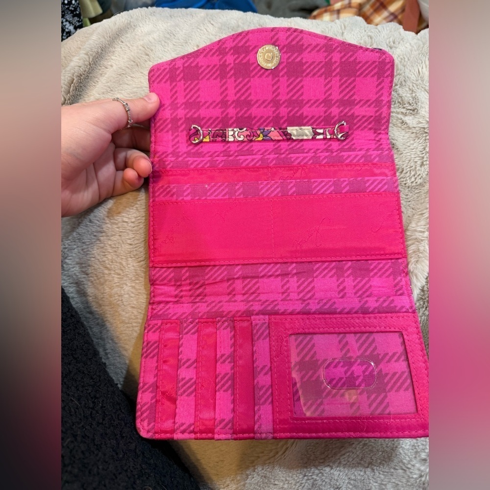Vera Bradley Pink and Gray Paisley Clutch - Picture 3 of 5